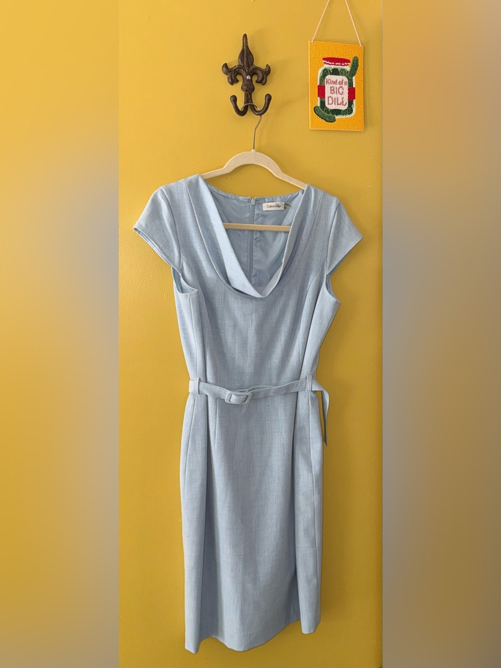 Calvin Klein Belted Sheath Dress